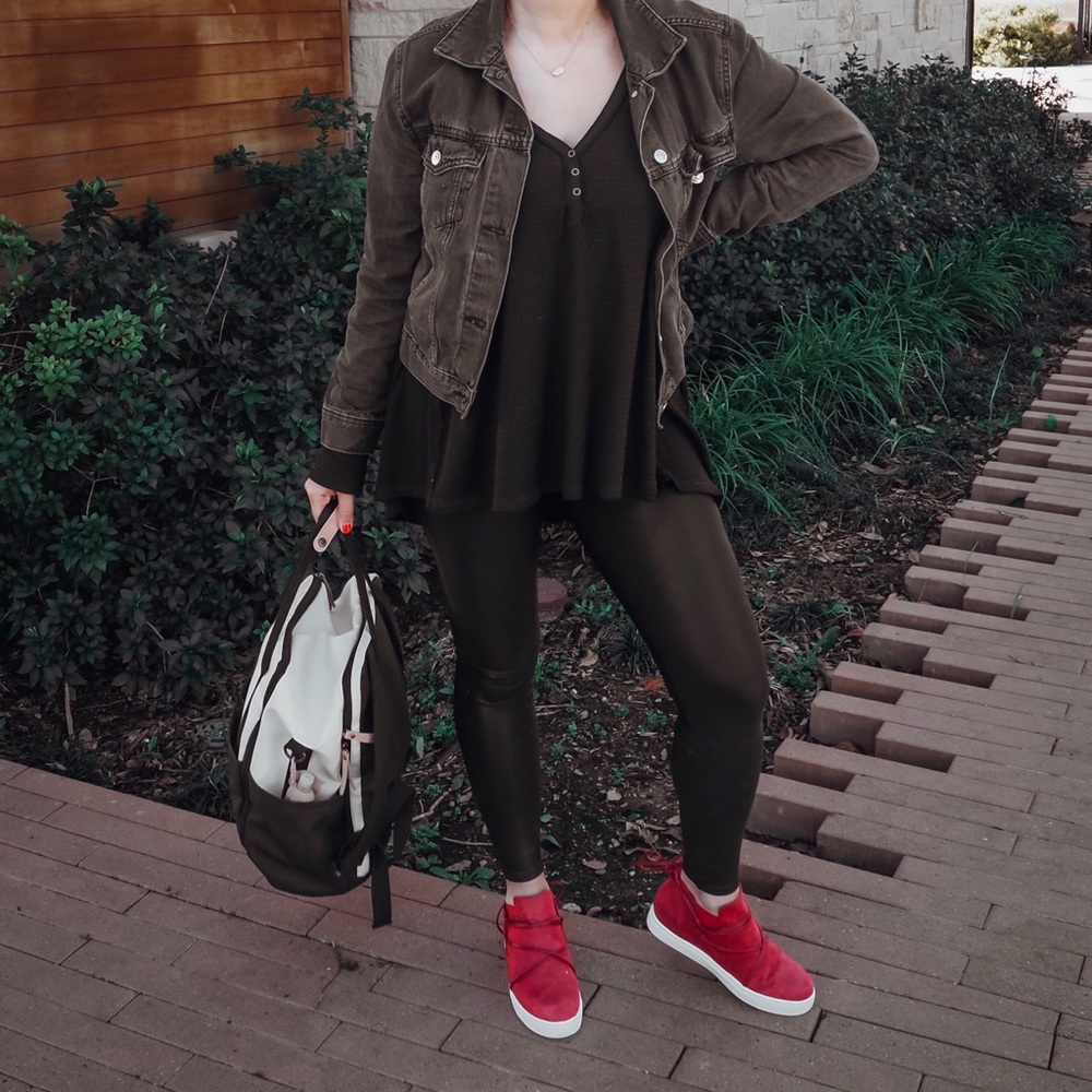 Yellow box wedge sneakers in cranberry red